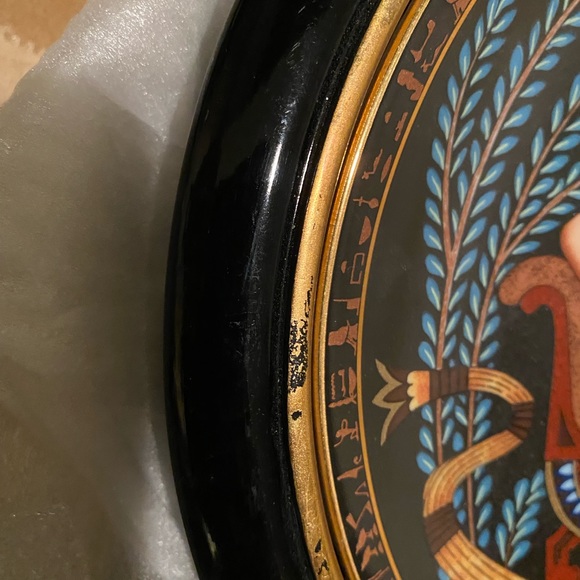 Vintage Decorative Egyptian plate “Tutankhamen & his princess” - Picture 2 of 4